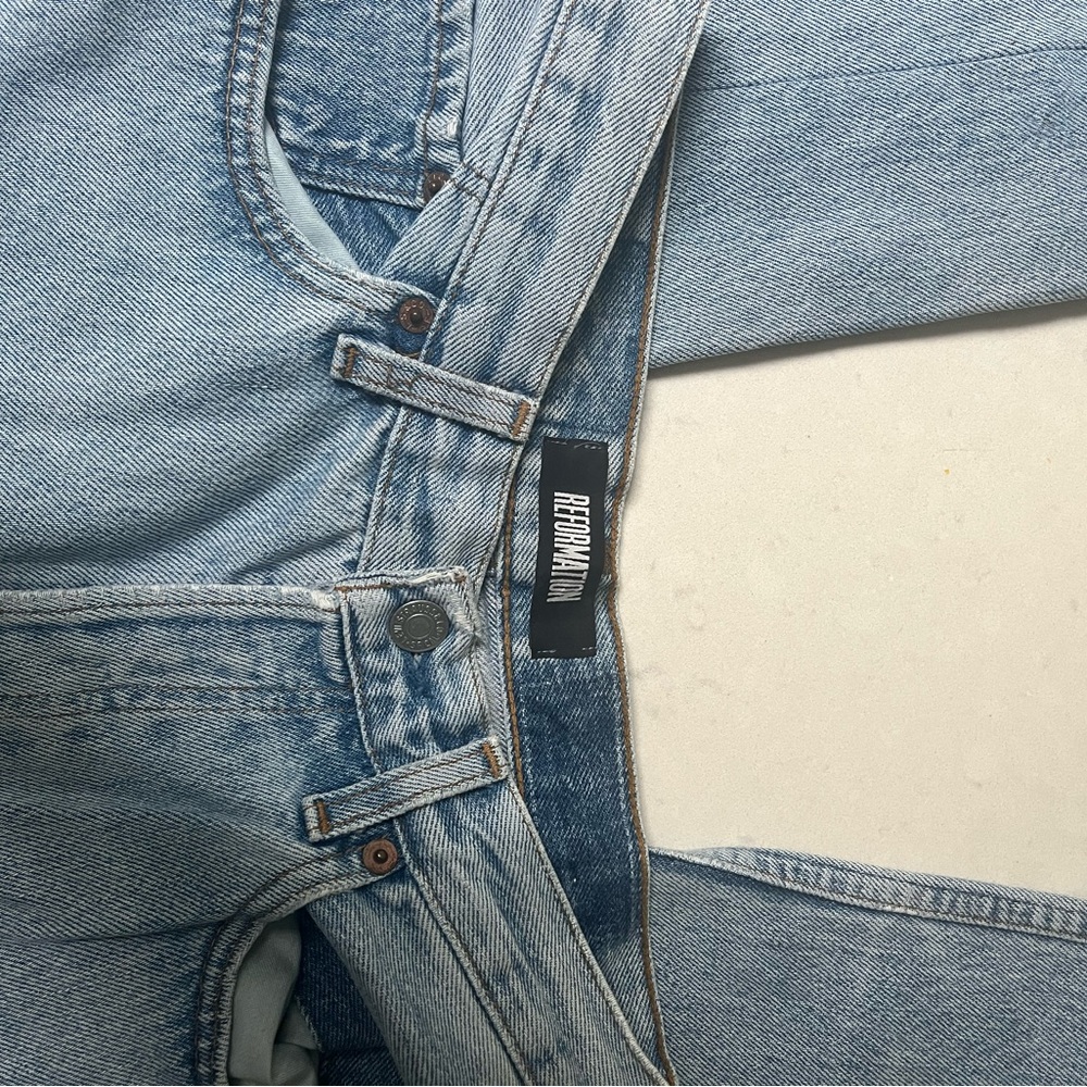 Reformation Light Blue Denim Jeans